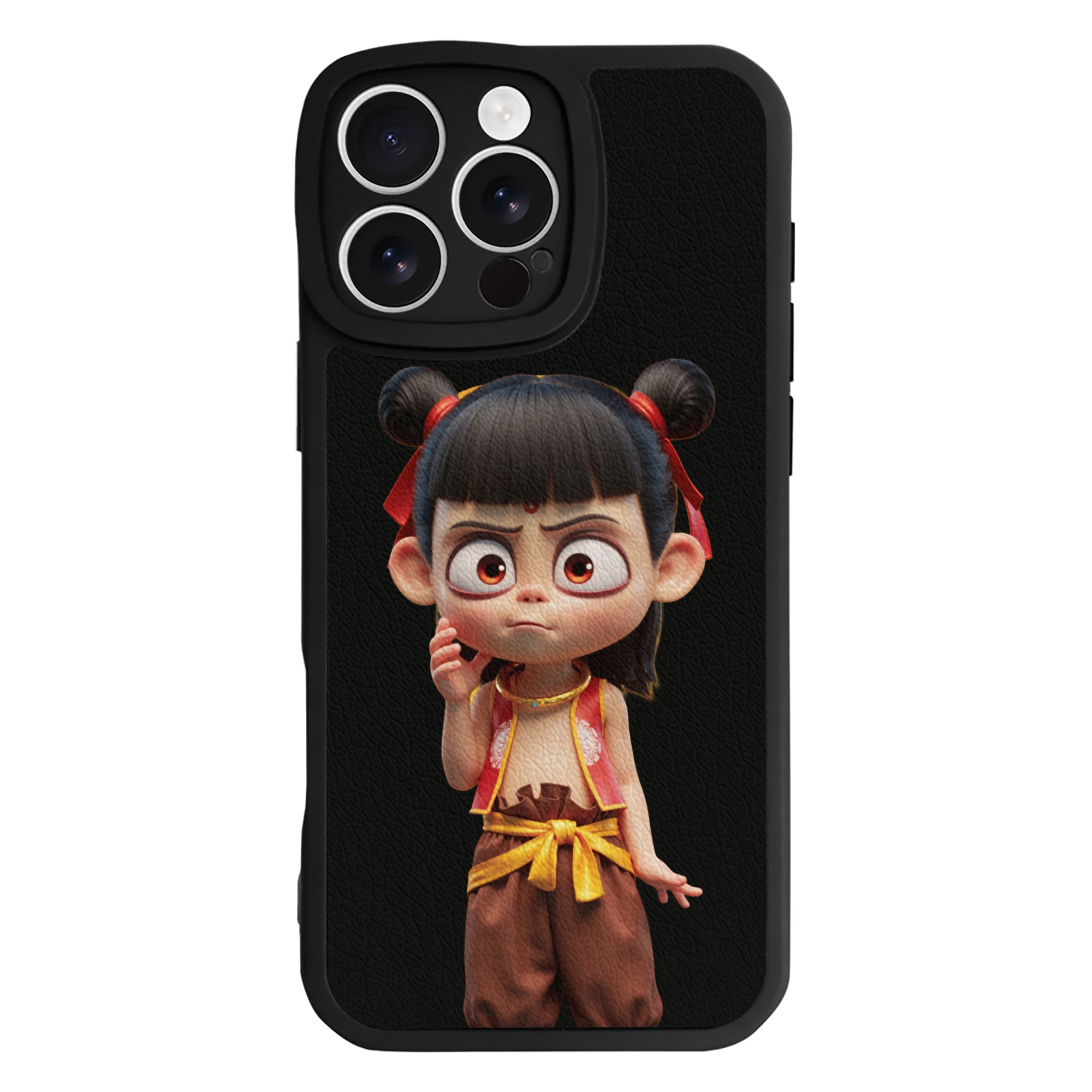 （画像用） Ne Zha 2 ナタ 魔童の大暴れ 【iPhone 16シリーズ対応】シリコンスマホケース（レザー調） 材質：シリコン